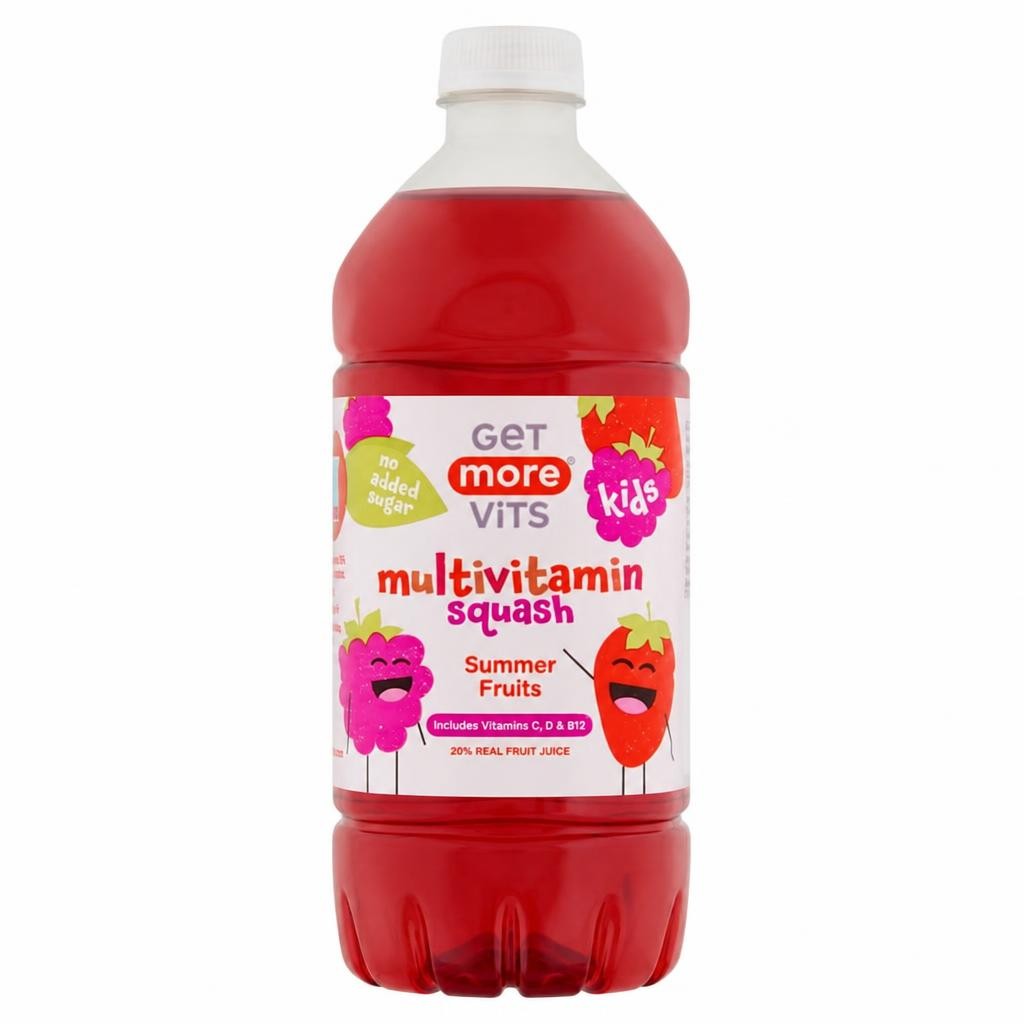 Get More Vits Kids Multivitamin Squash Summer Fruits 750ml