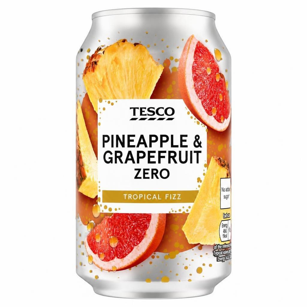 Tesco Pineapple & Grapefruit Zero 330ml