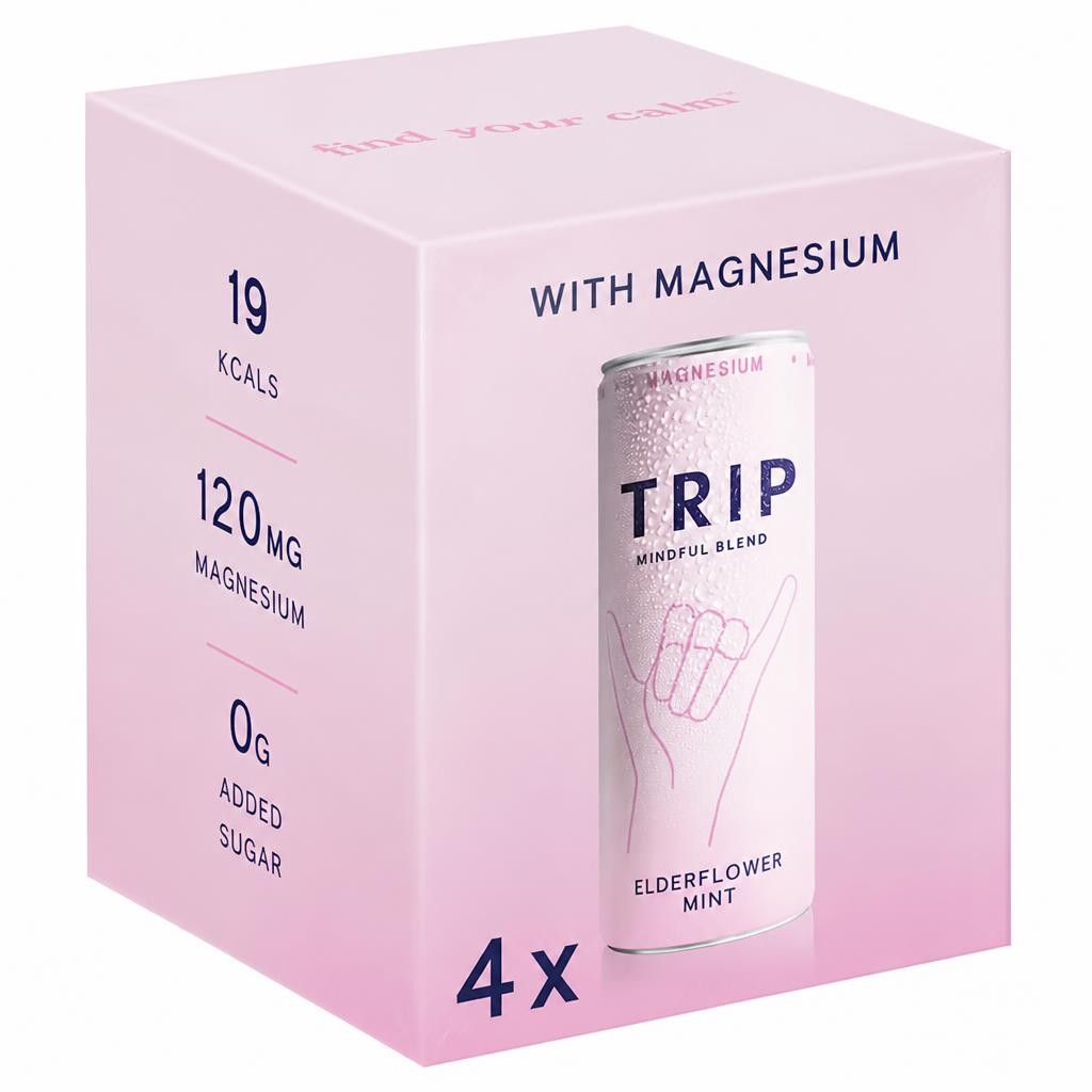 TRIP Mindful Blend Elderflower Mint 4x250ml