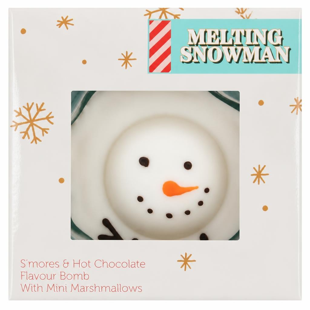 Melting Snowman S'Mores Flavour Hot Chocolate Bomb Christmas Gift