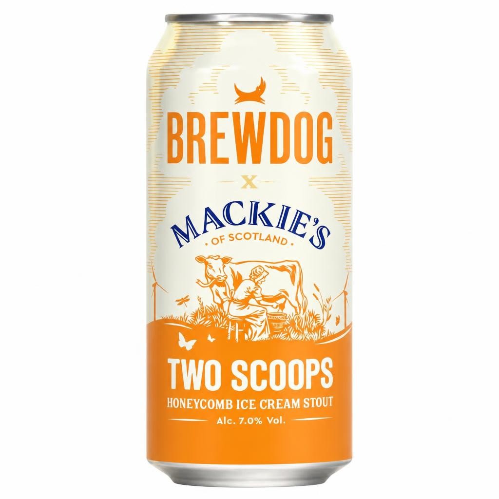 BrewDog Mackie's Two Scoops Honeycomb Ice Cream Stout 440ml