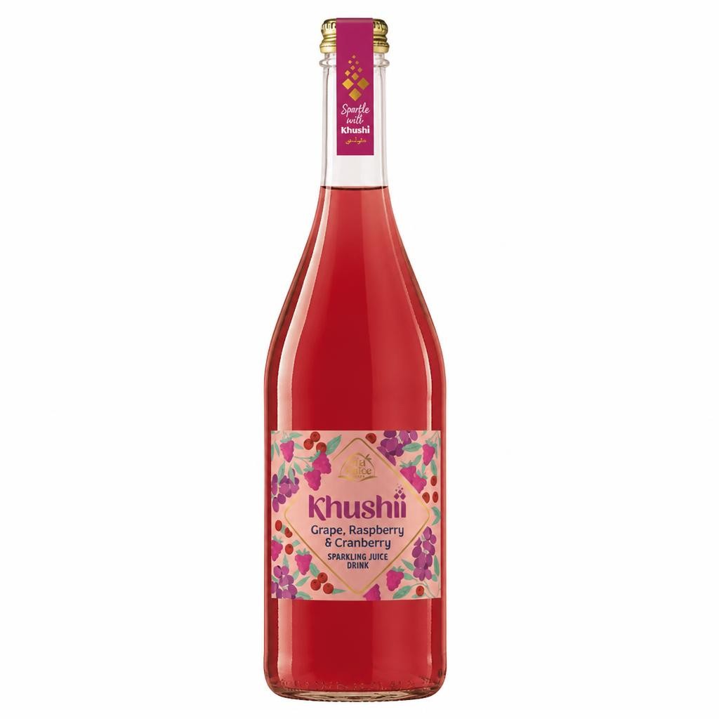 Isla Delice Khushii Grape Raspberry & Cranberry Sparkling Juice Drink 750ml