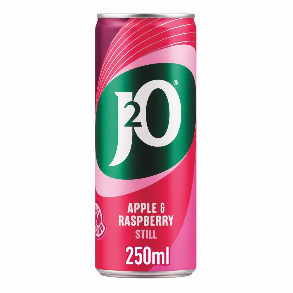 J2O Apple & Raspberry 10x250ml Cans