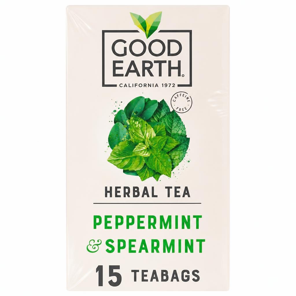 Good Earth Herbal Tea Peppermint, Spearmint 15 Tea Bags 27g
