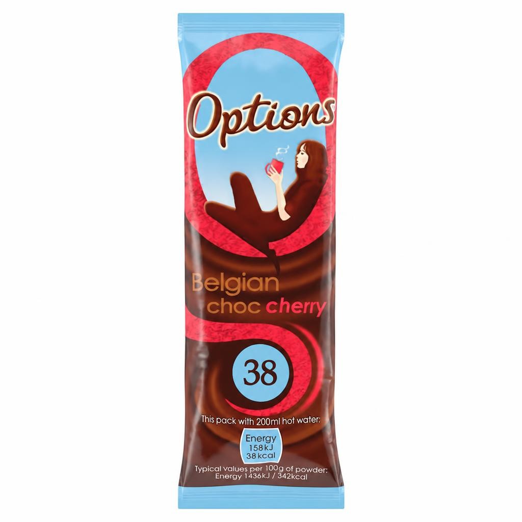 Options Belgian Choc Cherry Sachet 11g