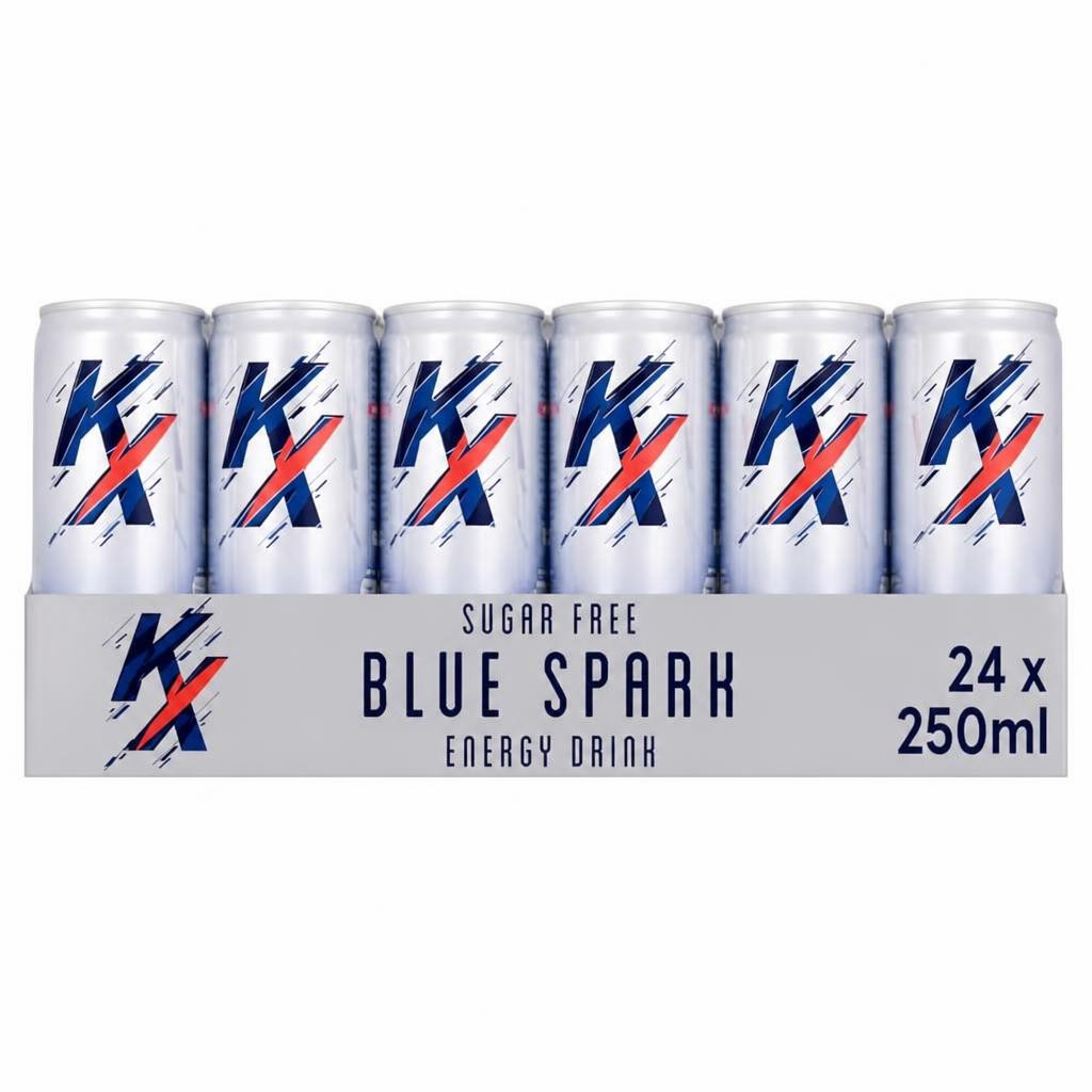 KX Sugar Free Energy Drink - Blue Spark 24x250ml