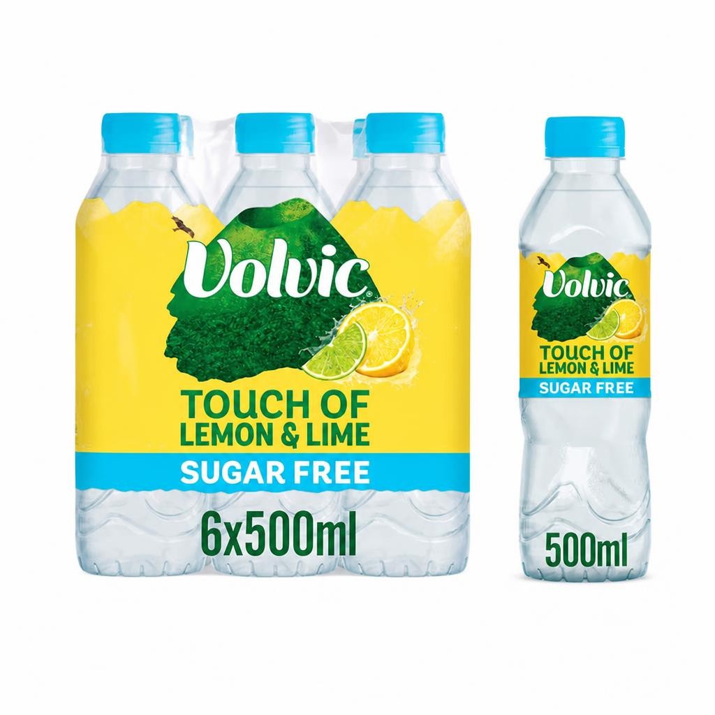 Volvic Touch of Lemon & Lime Sugar Free Flavoured Water 6 x 500ml