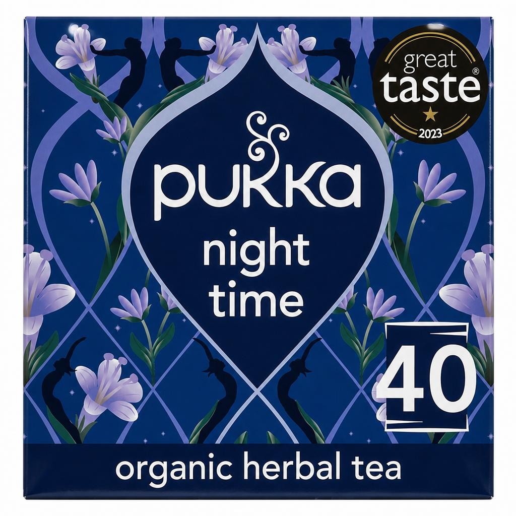 Pukka Organic Night Time Herbal Tea With Chamomile 40 Sleep Tea Bags 40g