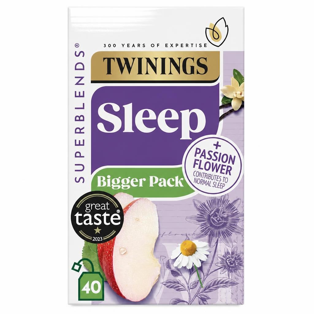 Twinings Superblends Sleep Spiced Apple Big Pack 40 Tea Bags 60g