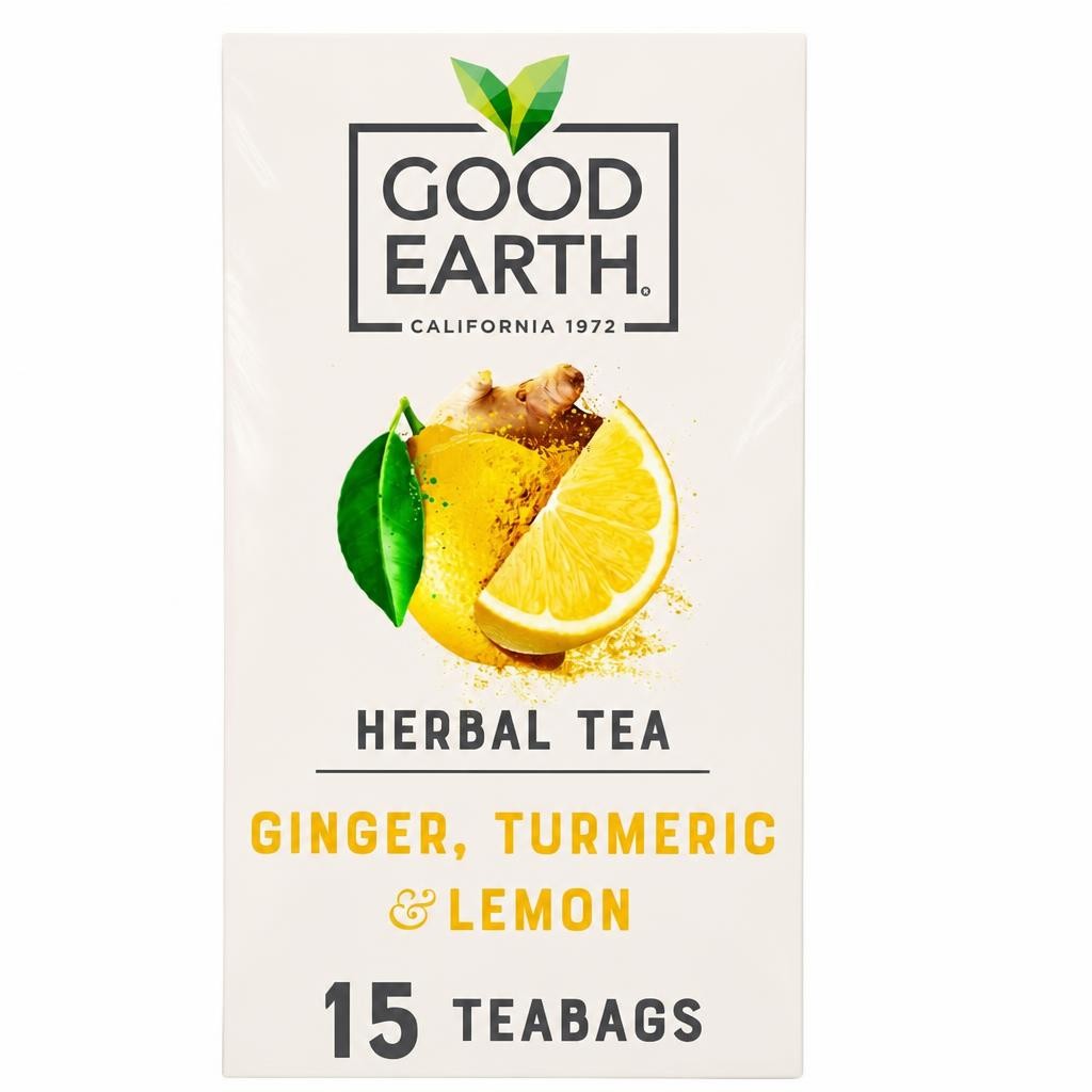 Good Earth Herbal Tea Lemon, Ginger & Turmeric 15 Tea Bags 42g