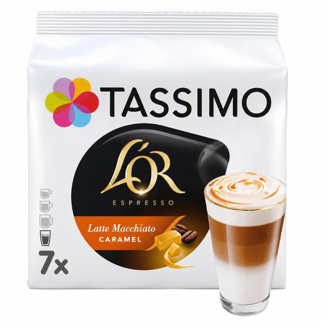 Tassimo L'Or Caramel Latte Macchiato Coffee pods x 7 195g