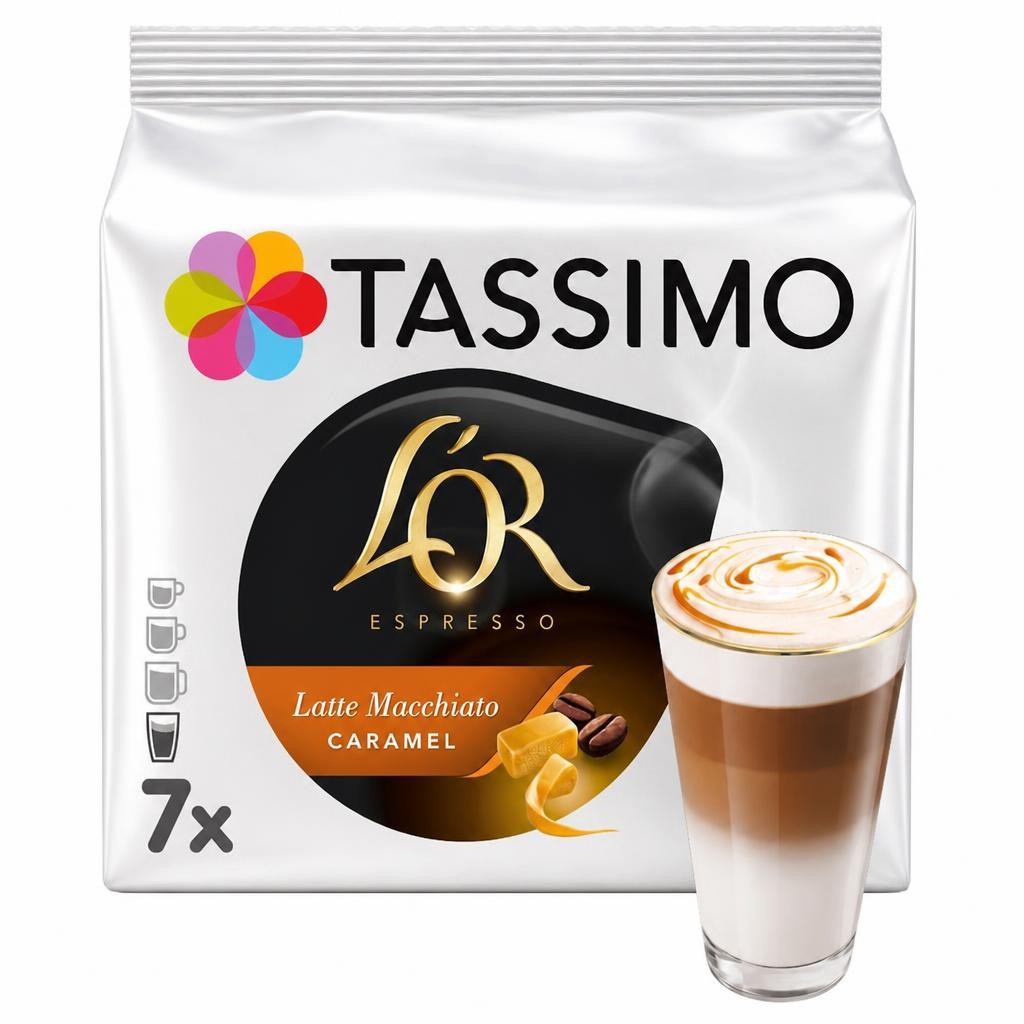 Tassimo L'Or Caramel Latte Macchiato Coffee pods x 7 195g