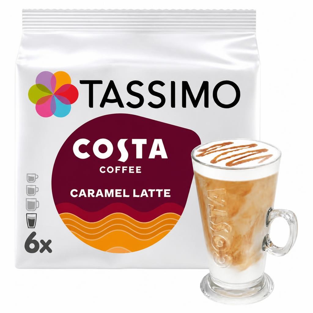 Tassimo Costa Caramel Latte Coffee Pods x 6 173.4g