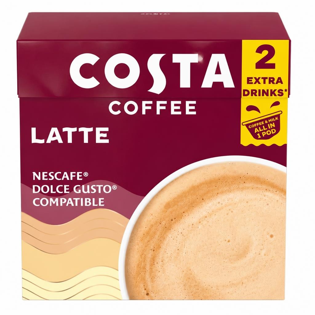 Costa Coffee Latte Pods 10 X 16G