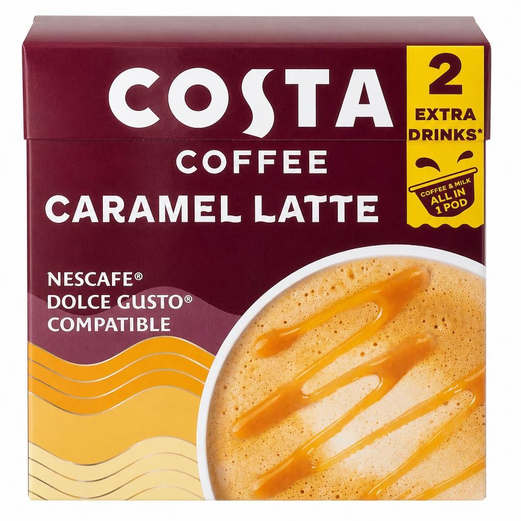 Costa Coffee Caramel Latte Pods 10 X 16G