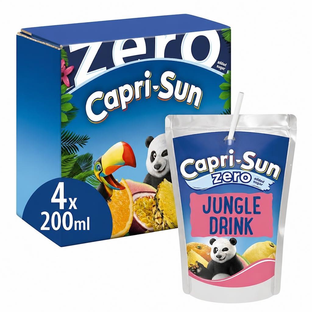 Capri-Sun Zero Jungle 4 x 200ml Kids' Juice Drink