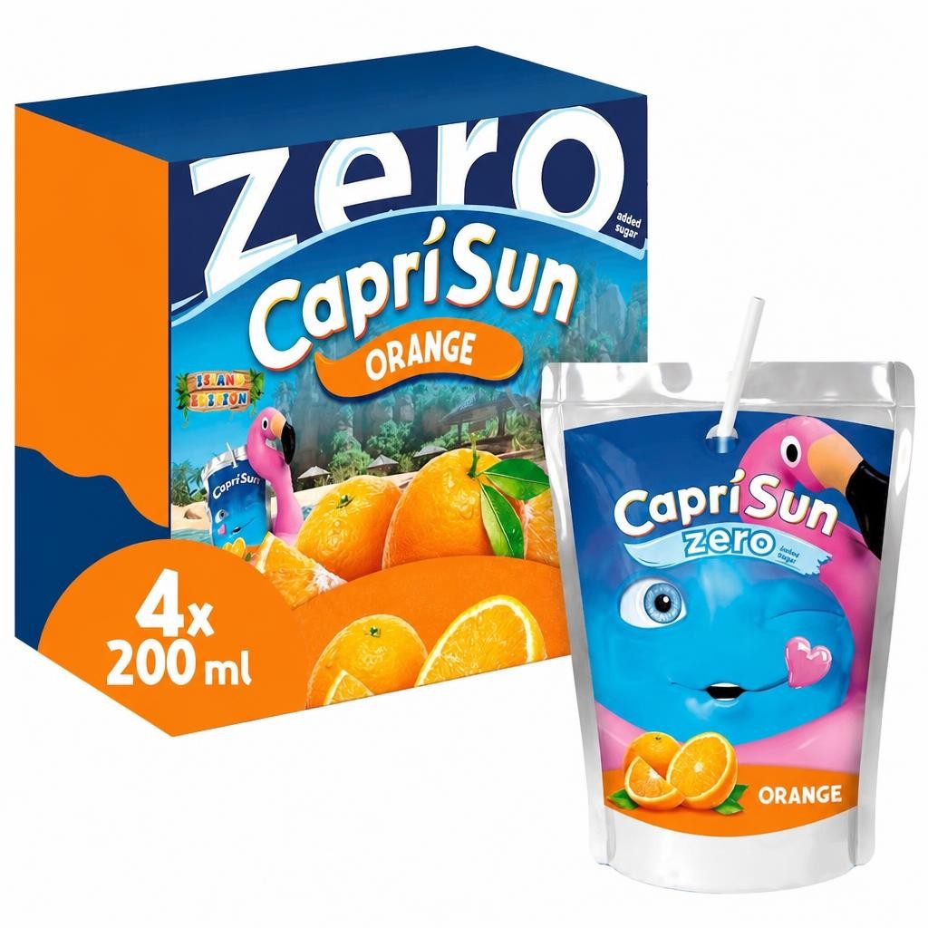 Capri-Sun Zero Orange 4 x 200ml Kids' Juice Drink