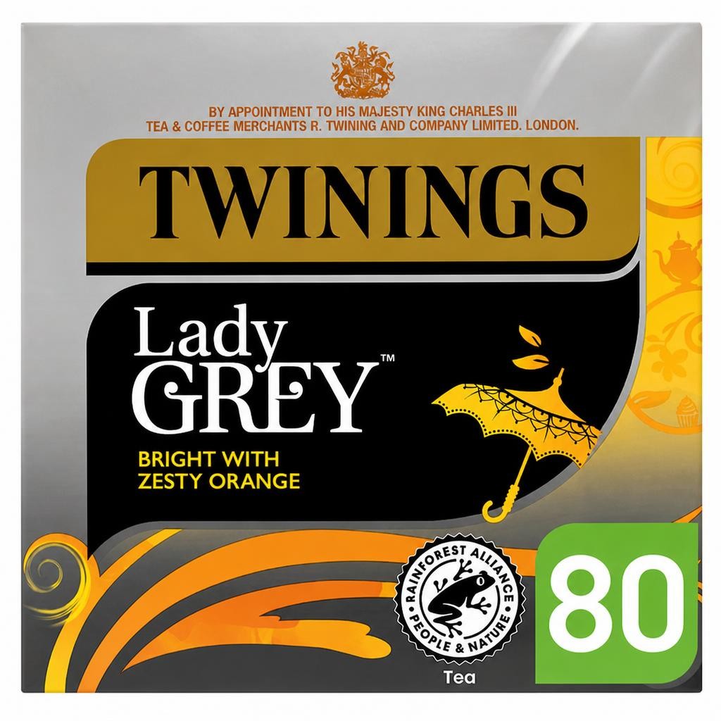 Twinings Lady Grey Tea Bags 80 Pack 200g