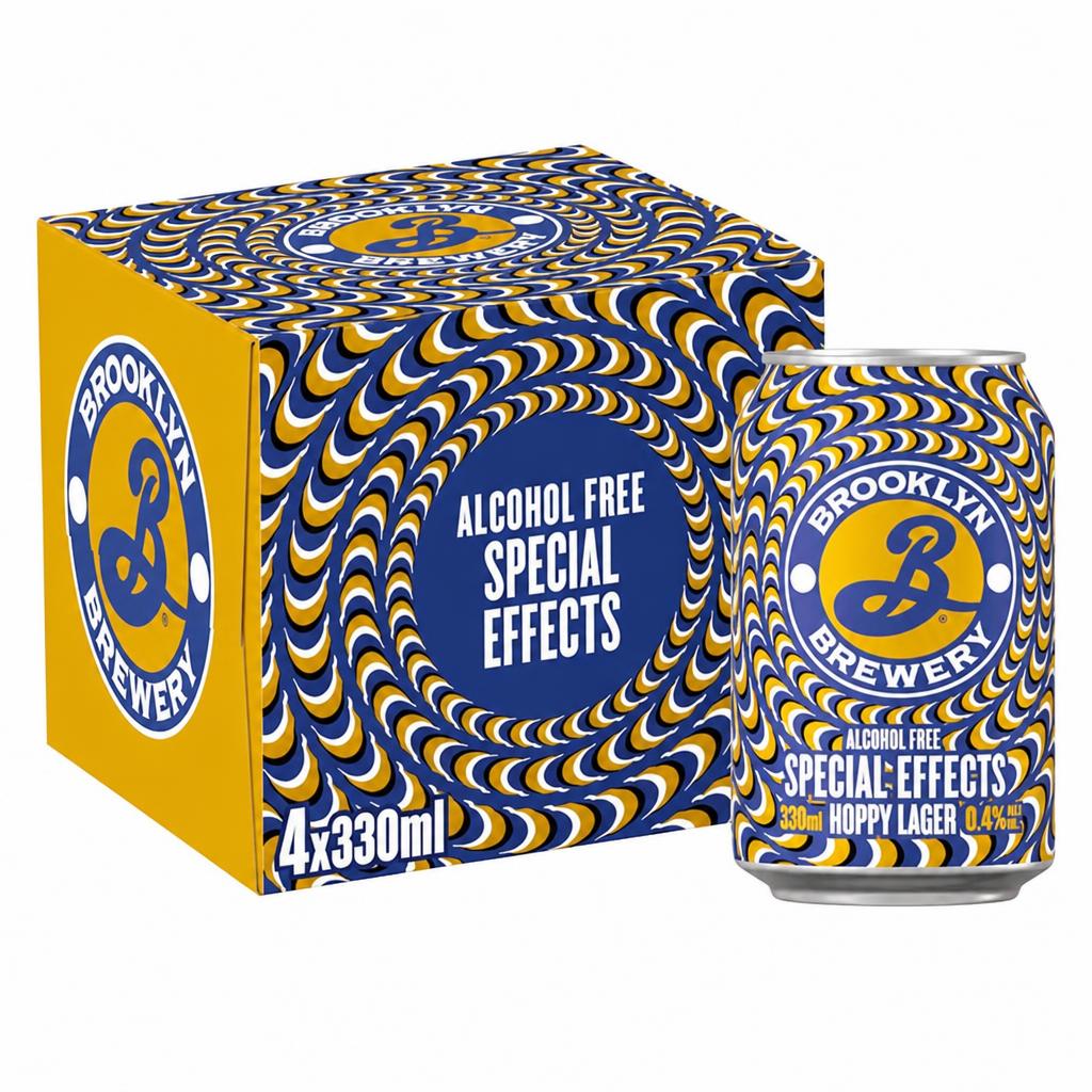 Brooklyn Brewery Special Effects Alcohol Free Hoppy Lager Beer Can 4x330ml