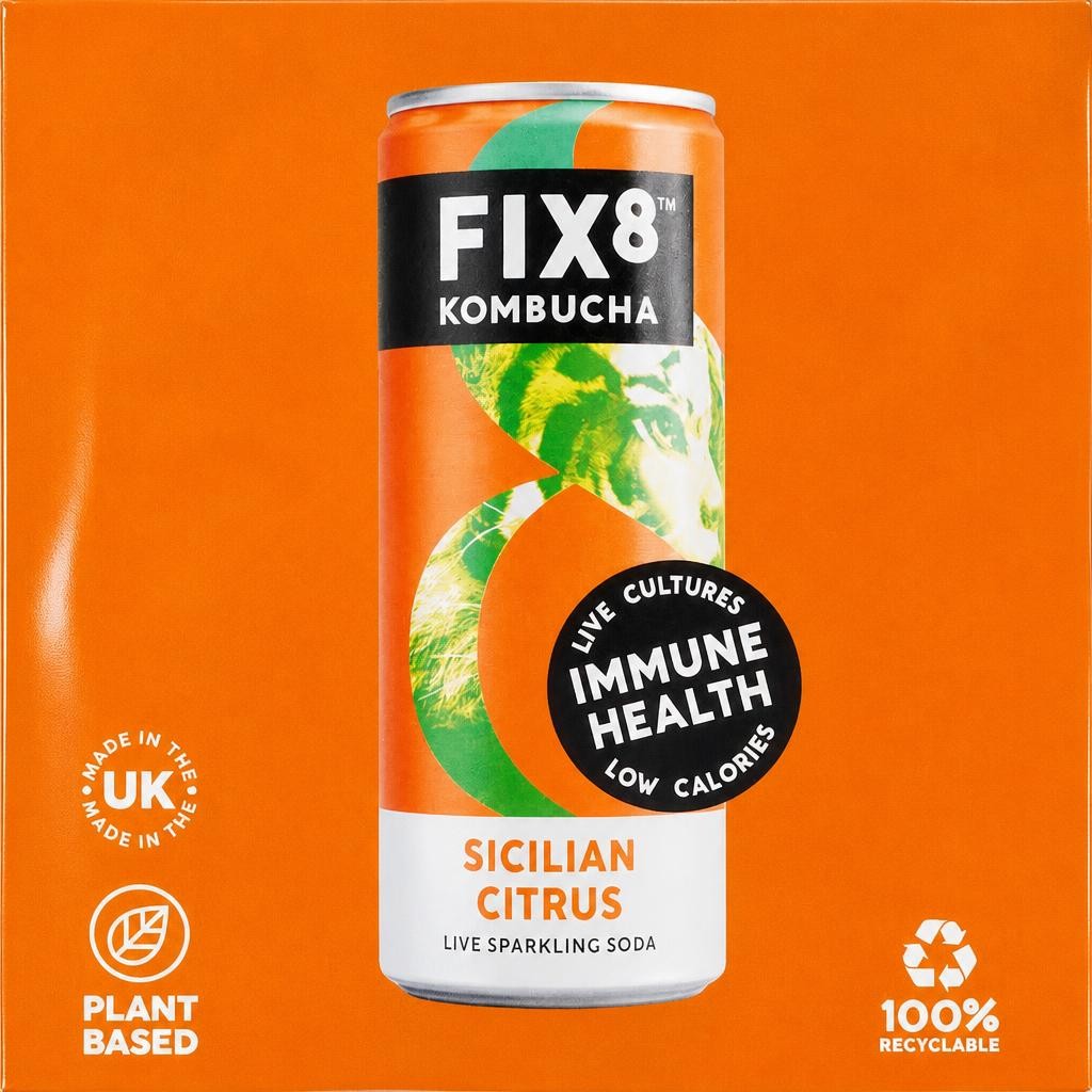 Fix8 Kombucha Sicilian Citrus 4 x 250ml
