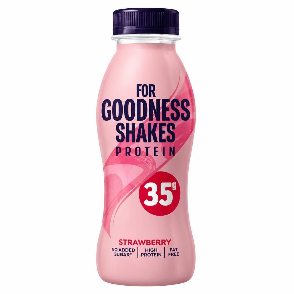 For Goodness Shakes Protein Strawberry Flavour 330ml