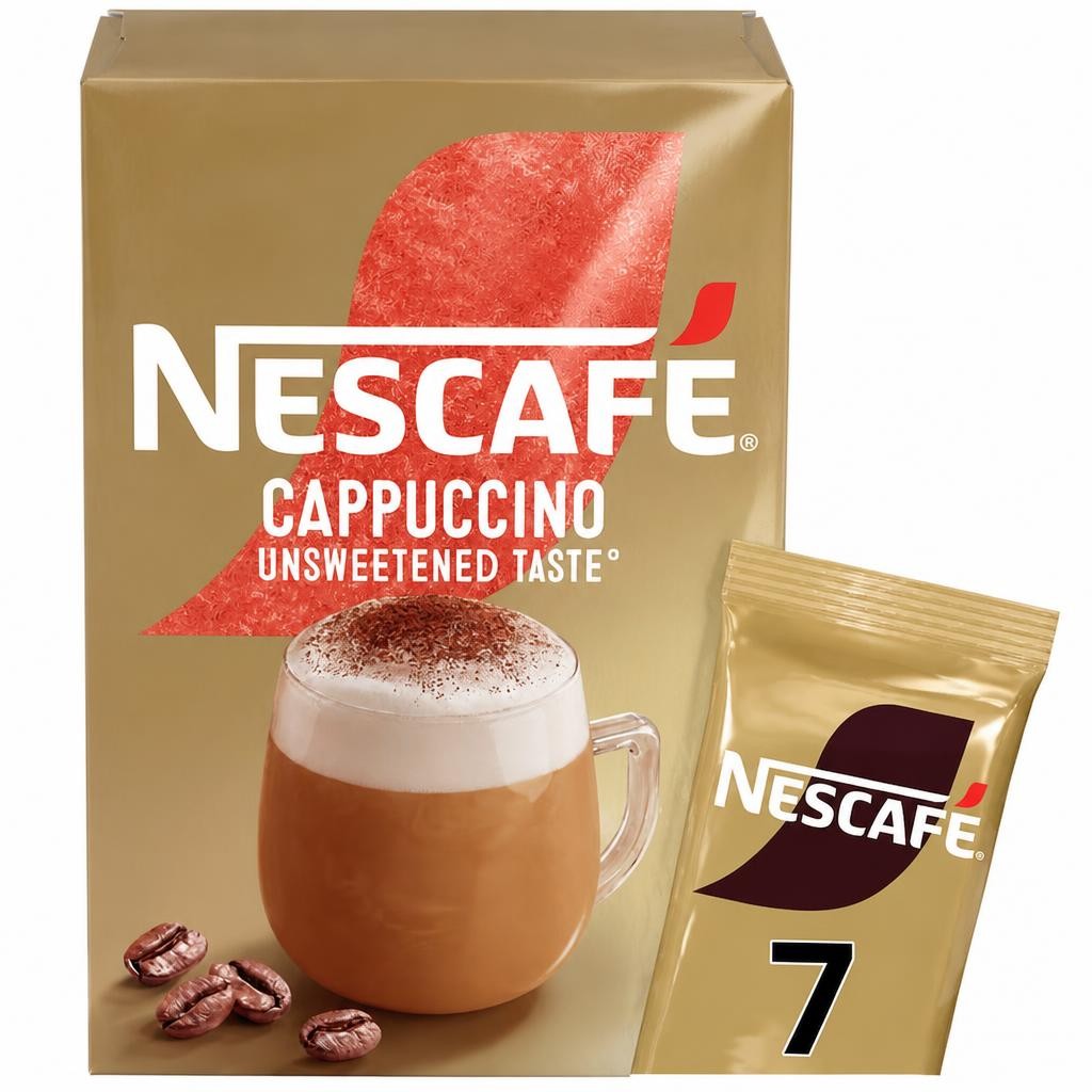 Nescafe Cappuccino Unsweetened Instant Coffee 7 Sachets