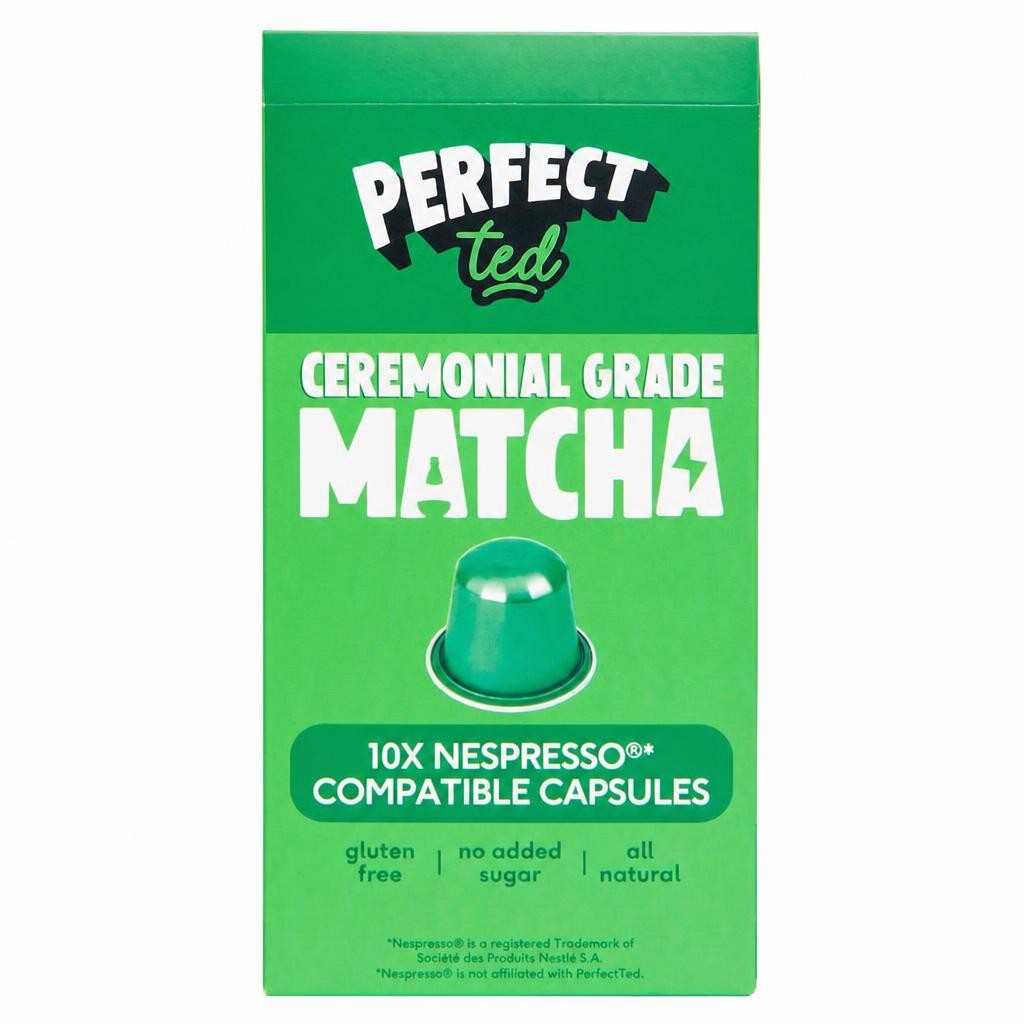 Perfect Ted 10 Ceremonial Grade Matcha Nespresso Capsules 15g