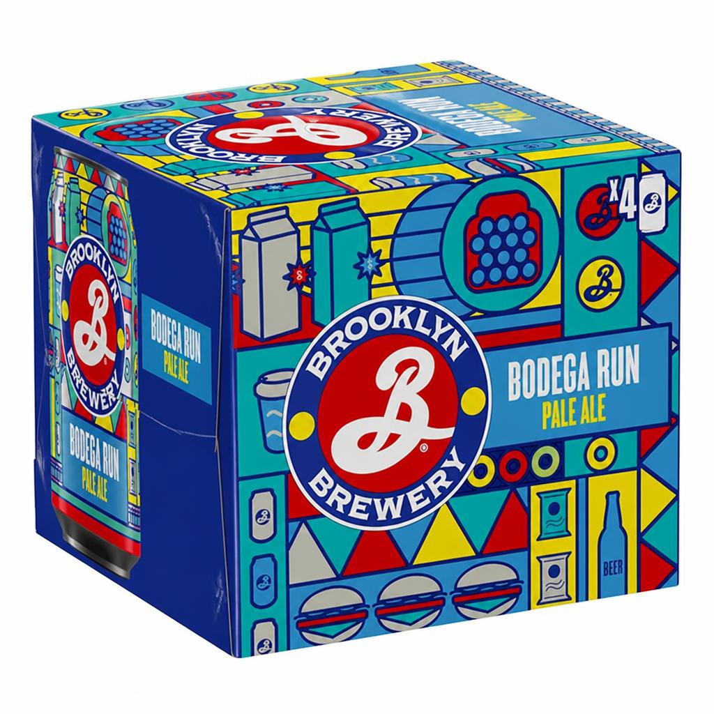 Brooklyn Brewery Bodega Run Pale Ale 3.4% Beer Cans 4x330ml