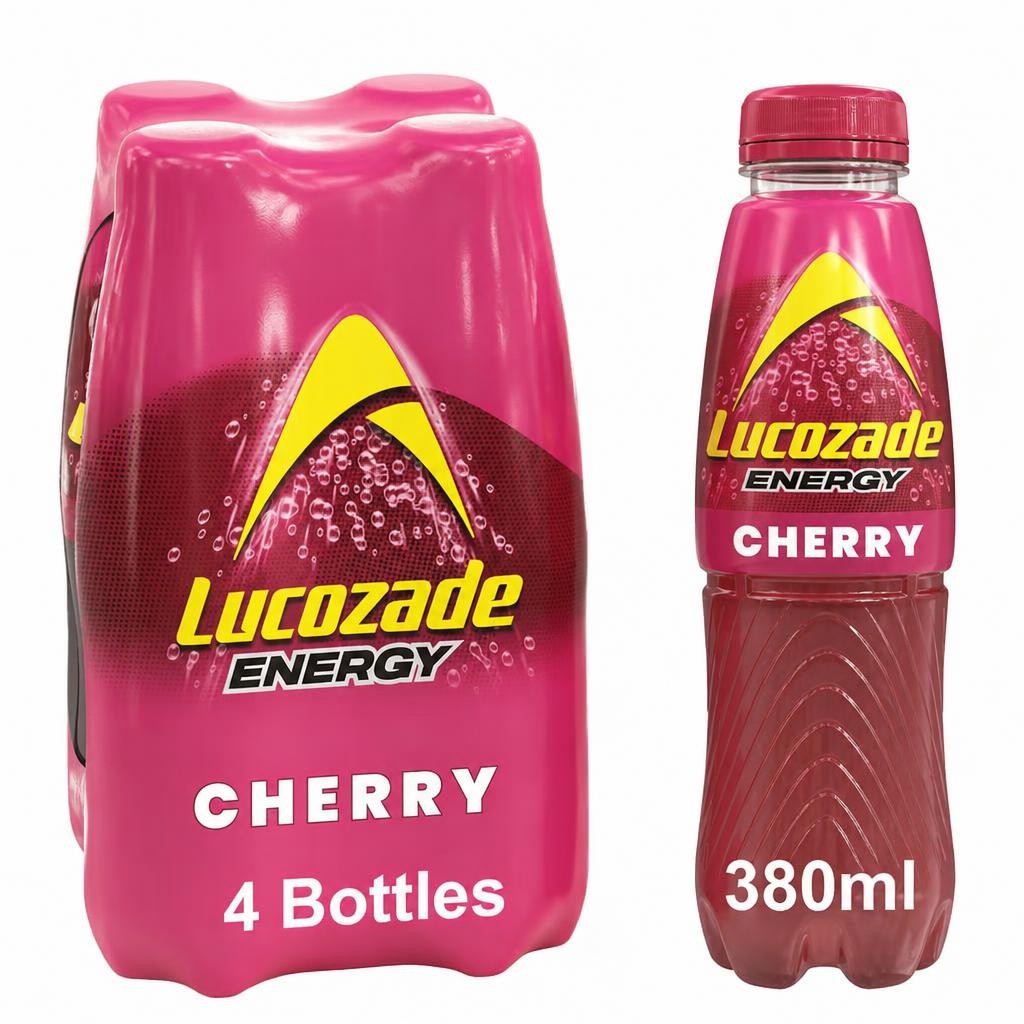 Lucozade Energy Drink Wild Cherry 4 x 380ml