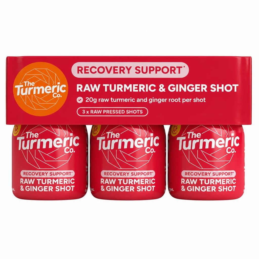 The Turmeric Co Raw Turmeric & Ginger 60ml x 3 pack