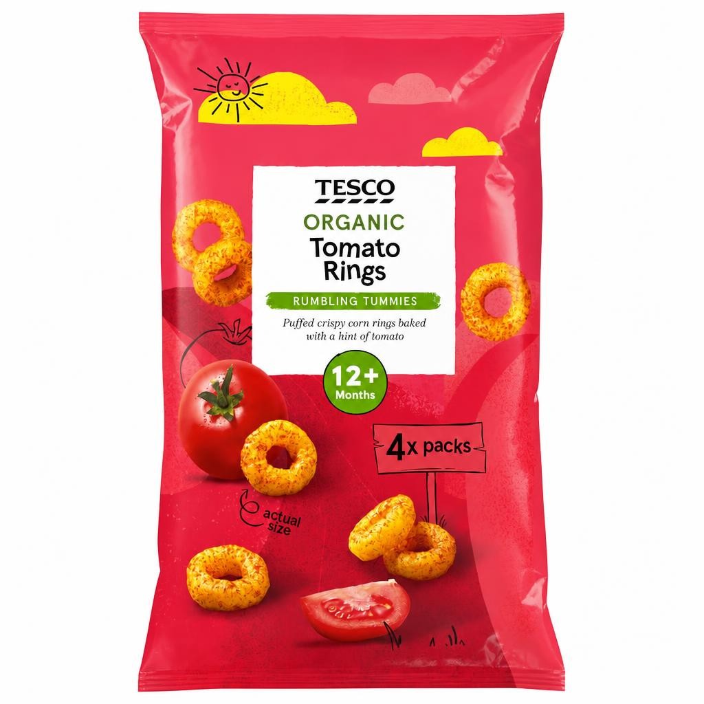 Tesco Organic Tomato Rings 4x15g