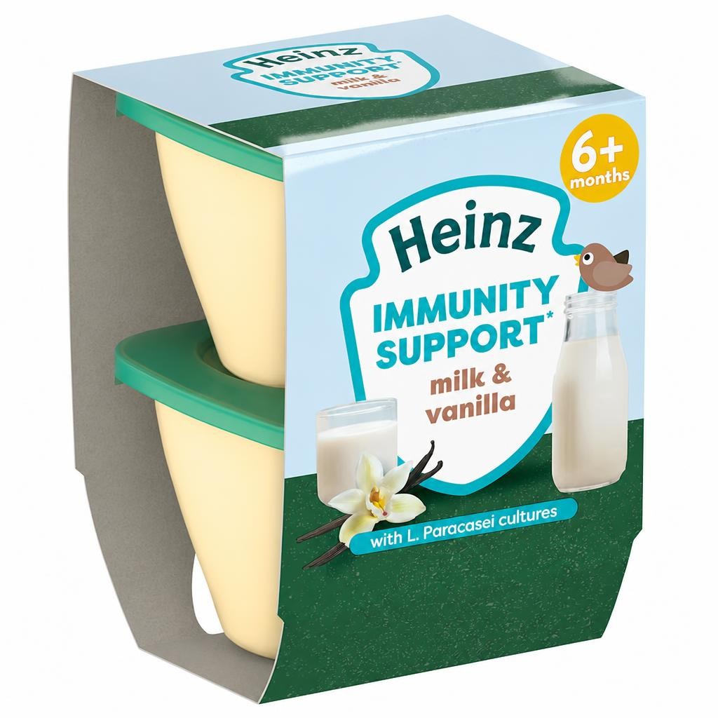 Heinz Immunity Support Milk and Vanilla  Pot Baby Food 6m+ 2x100g