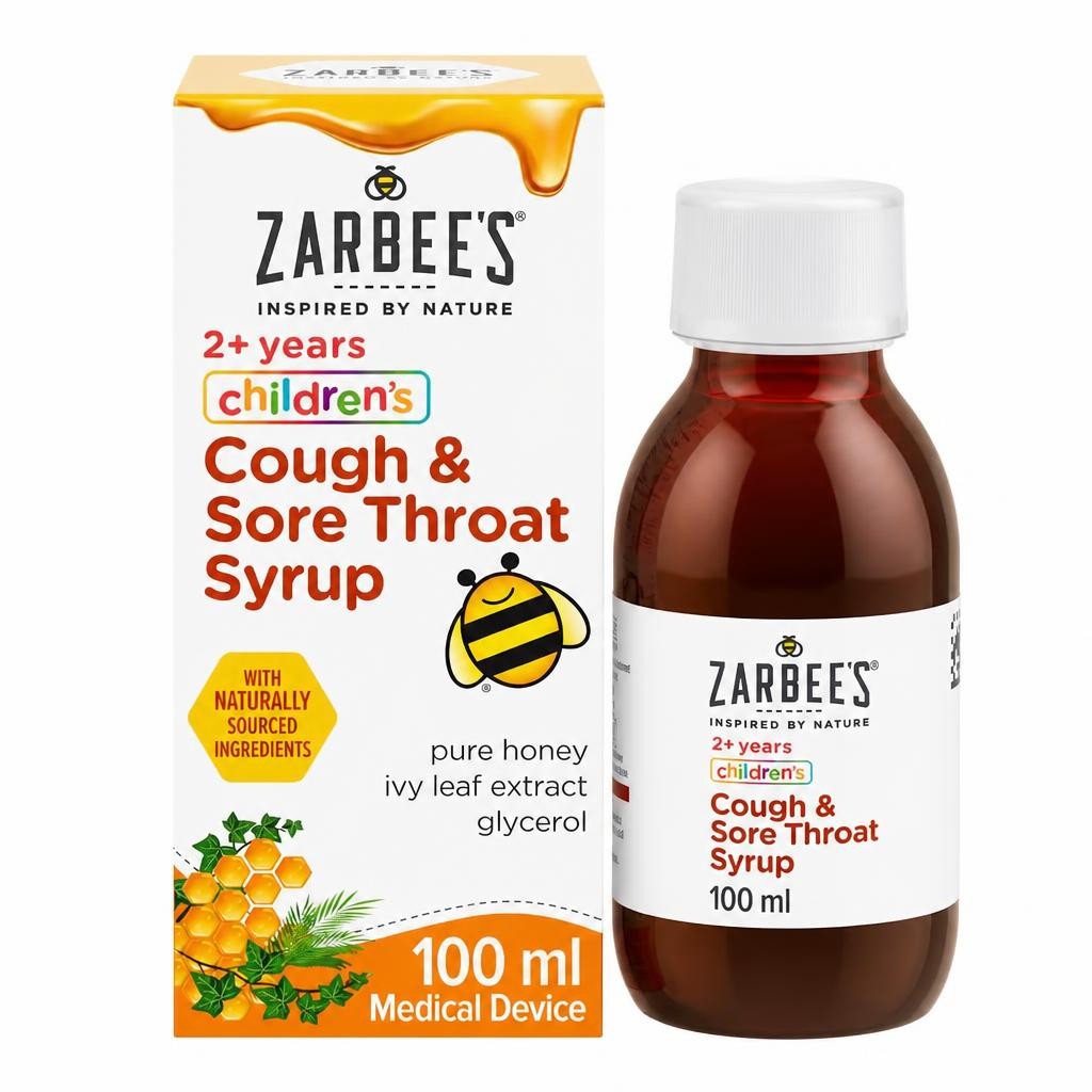 Zarbee's Children's Sore Throat & Cough Syrup 2+ Years 100ml