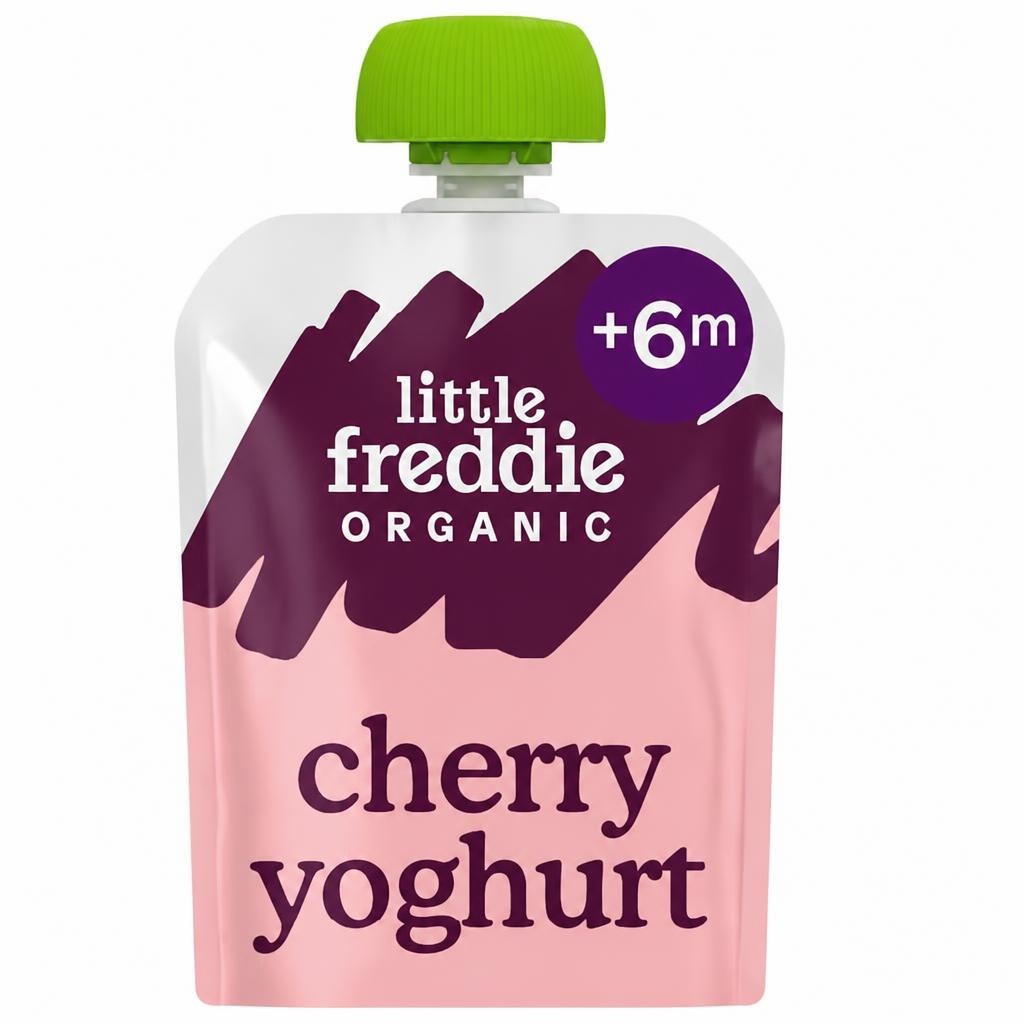 Little Freddie Organic Cherry Greek Style Yoghurt Baby Food Pouch 6+ Months
