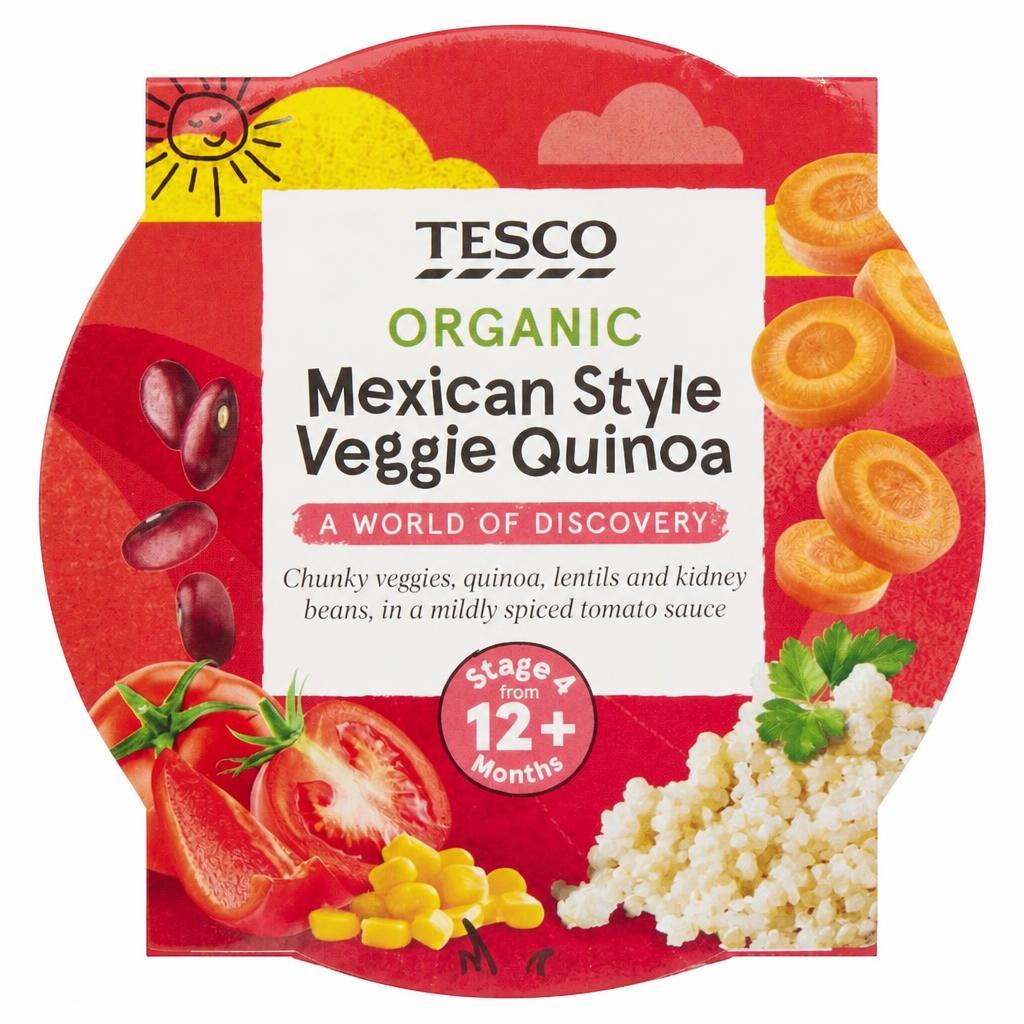 TESCO Organic Mexican Style Veggie Quinoa 12+M 200G