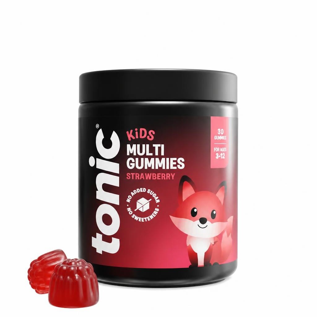 Tonic Kids Multivitamin Natural Strawberry Gummies 4-12 Years 30s