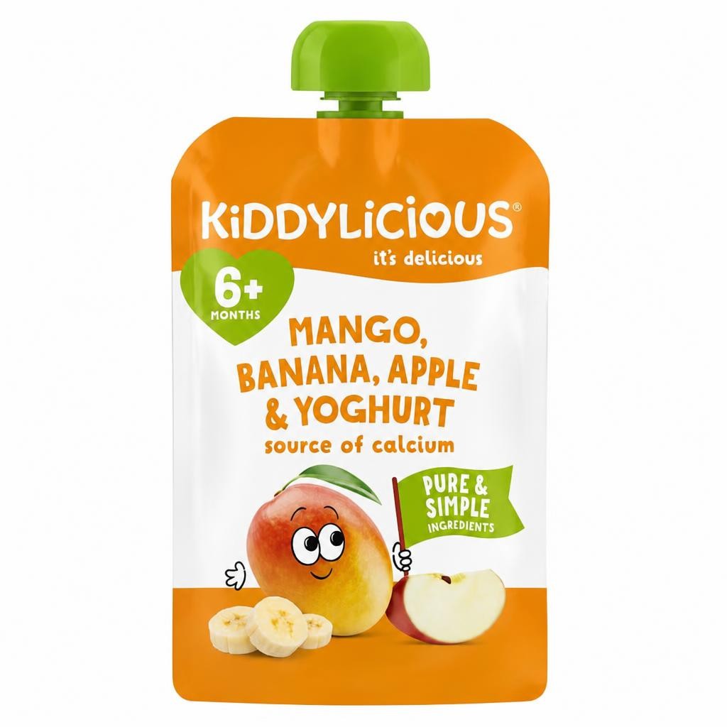 Kiddylicious Mango, Banana, Apple & Yoghurt Pouch 100g