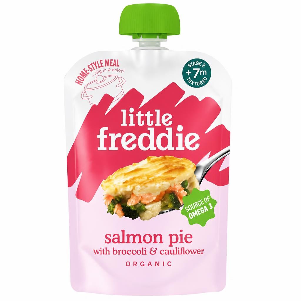Little Freddie Organic Salmon Pie Baby Food Pouch 7+ Months 120g