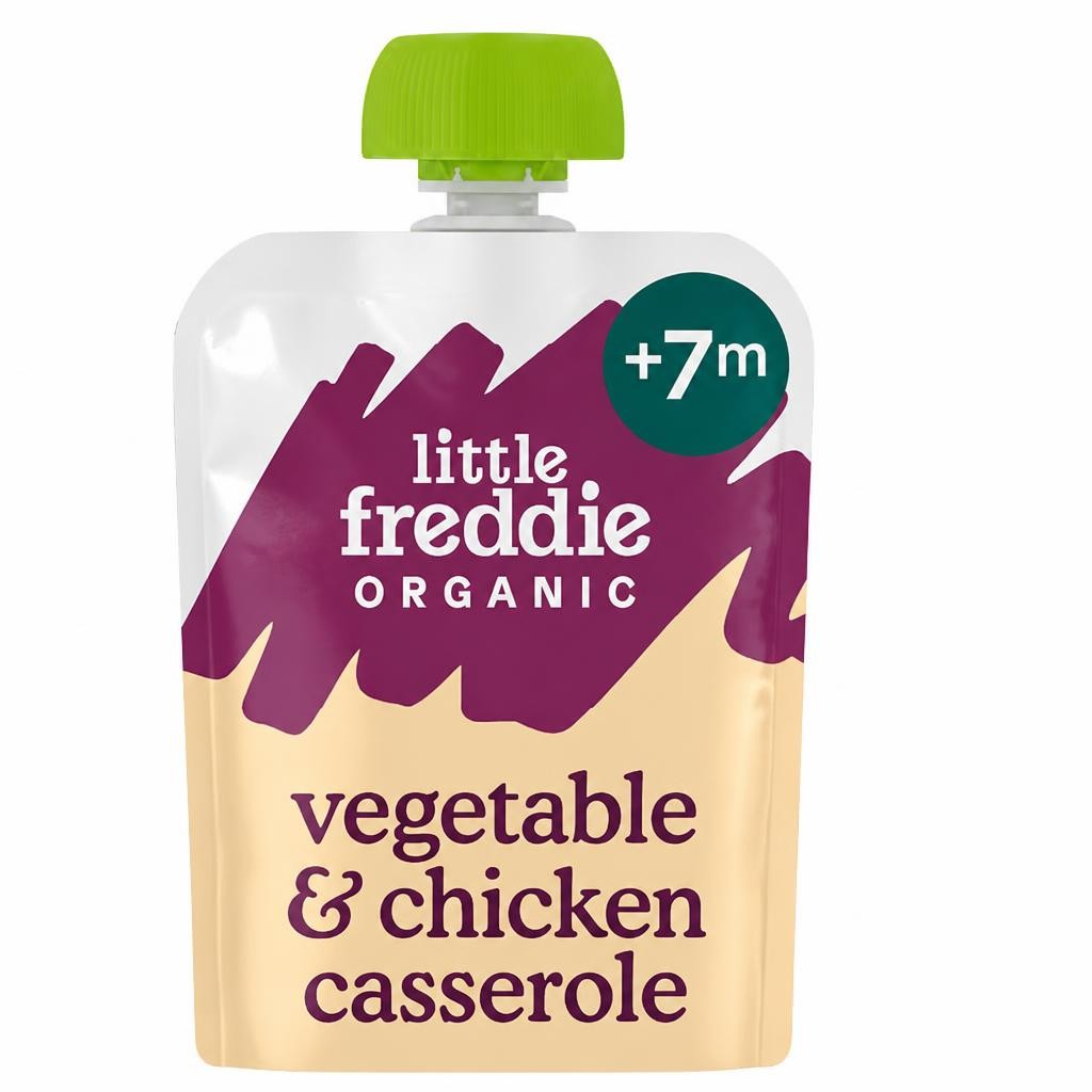 Little Freddie Organic Chicken & Rice Casserole Baby Food Pouch 7+ Months 130g