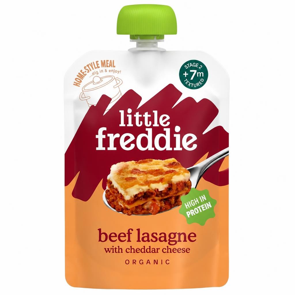 Little Freddie Organic Beef Lasagne with Cheese Baby Food Pouch 7+ Months 130g