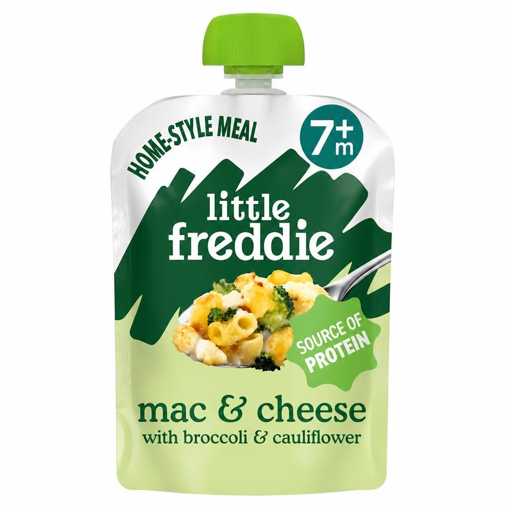 Little Freddie Organic Mac and Cheese with Broccoli & Cauliflower Baby Food Pouch Single 7m+ 130g