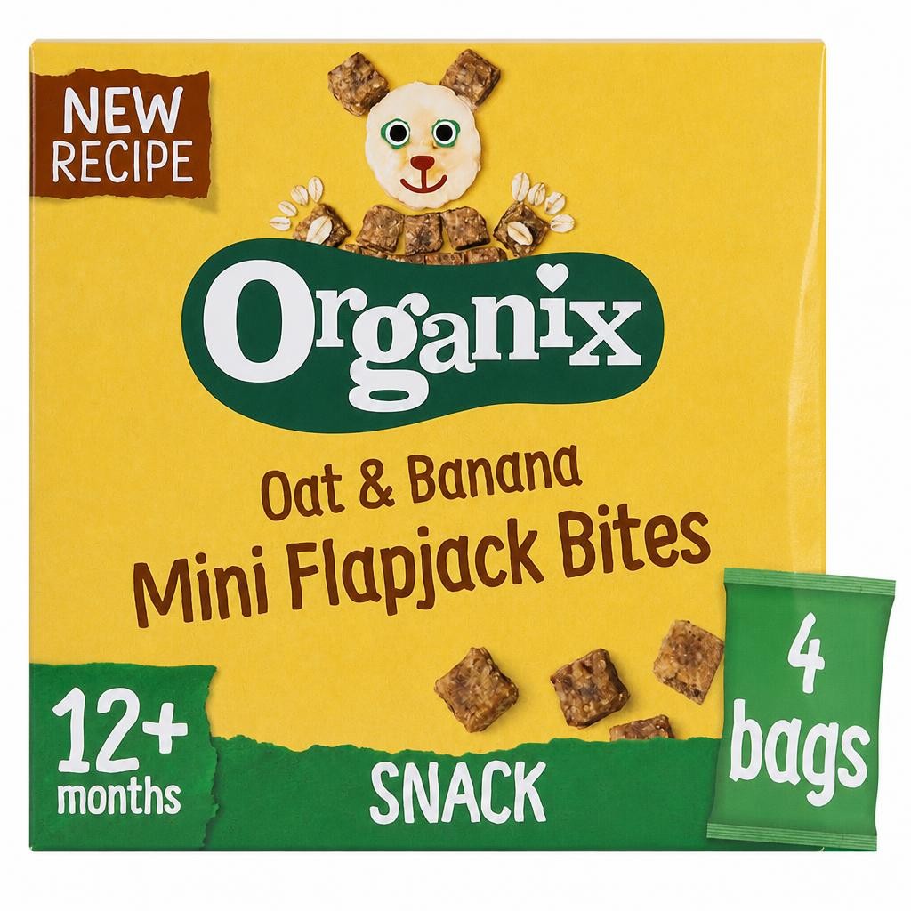Organix Oat & Banana Mini Flapjack Bites 4 x 20g