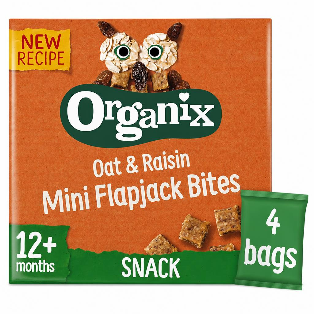 Organix Oat & Raisin Mini Flapjack Bites 4 x 20g
