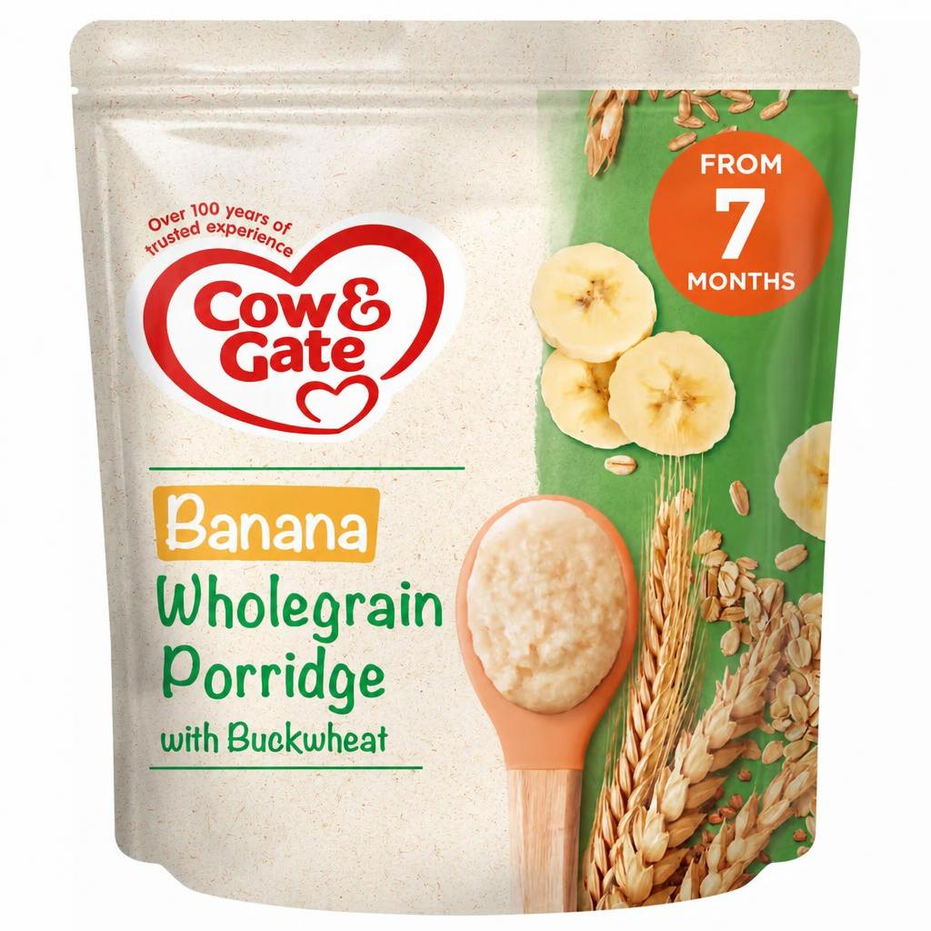 Cow And Gate Banana Wholegrain Porridge Baby Cereal From 7 Month 200G