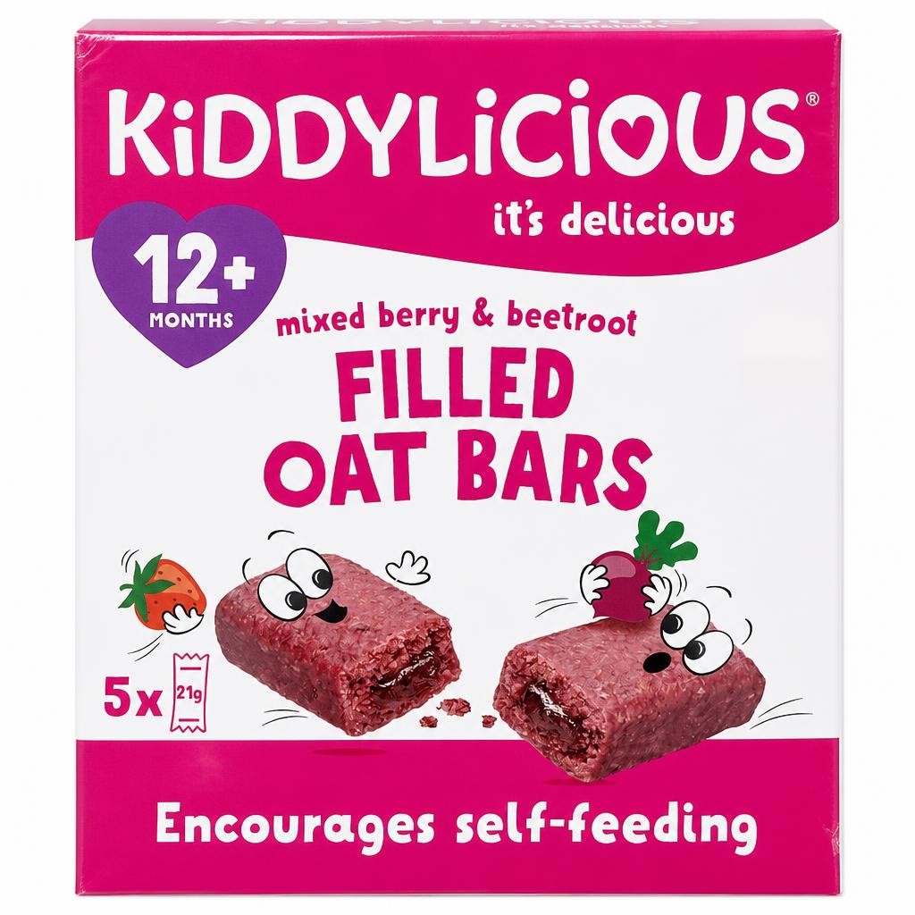Kiddylicious Berry & Beetroot Oat Bars 5x21g