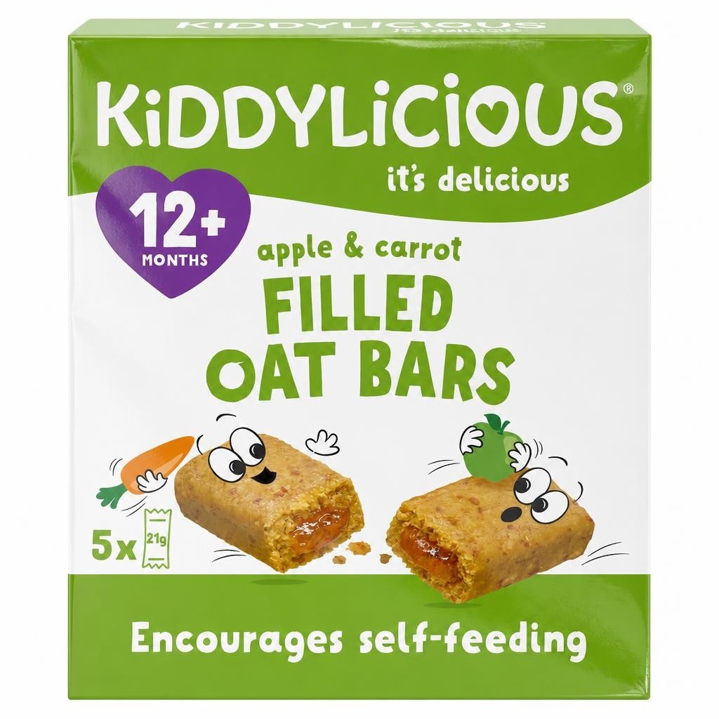 Kiddylicious Apple & Carrot Oat Bars 5x21g