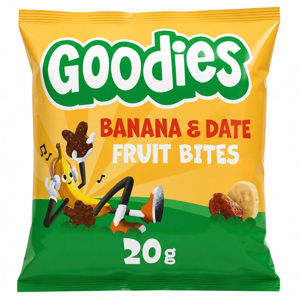 Goodies Kids Snack Banana & Date Fruit Bites 20g