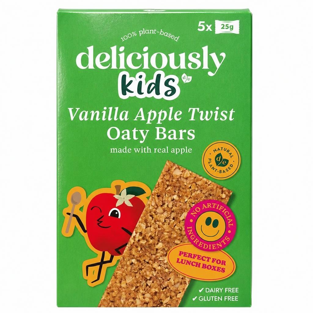 Deliciously Kids Vanilla Apple Twist Oaty Bars 5 x 25g
