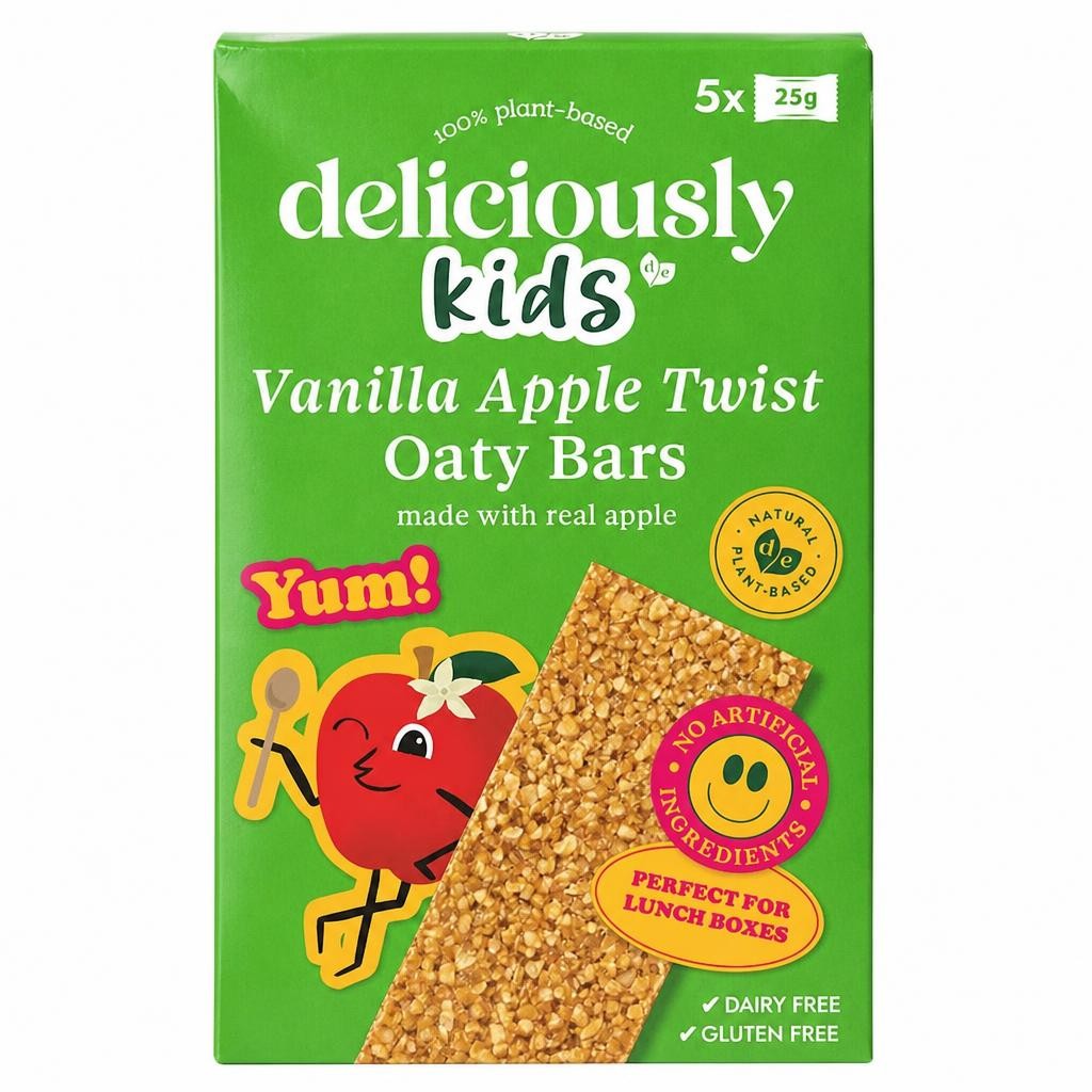 Deliciously Kids Vanilla Apple Twist Oaty Bars 5 x 25g