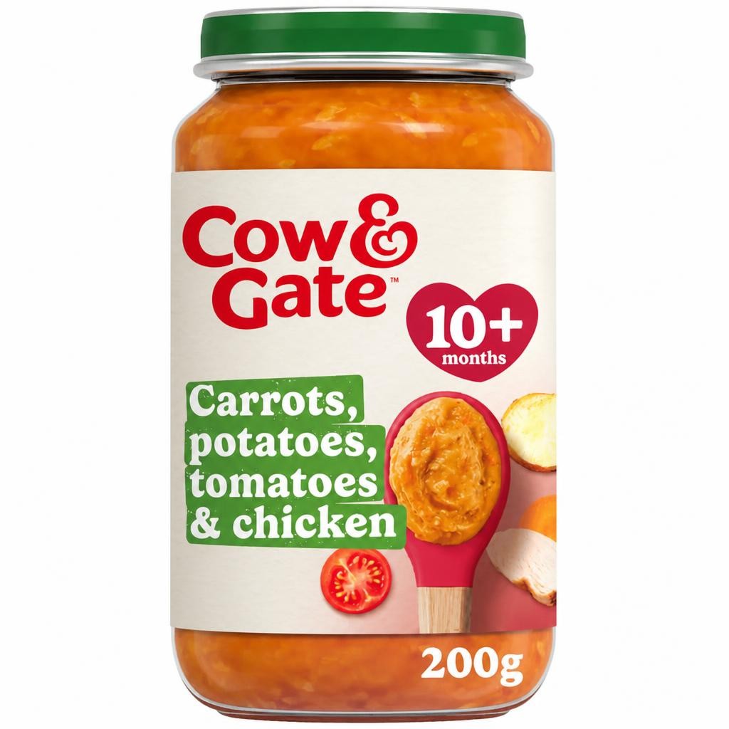 Cow & Gate Carrot Chicken Tomato & Potato Baby Food Meal Jar 10+ Months 200g